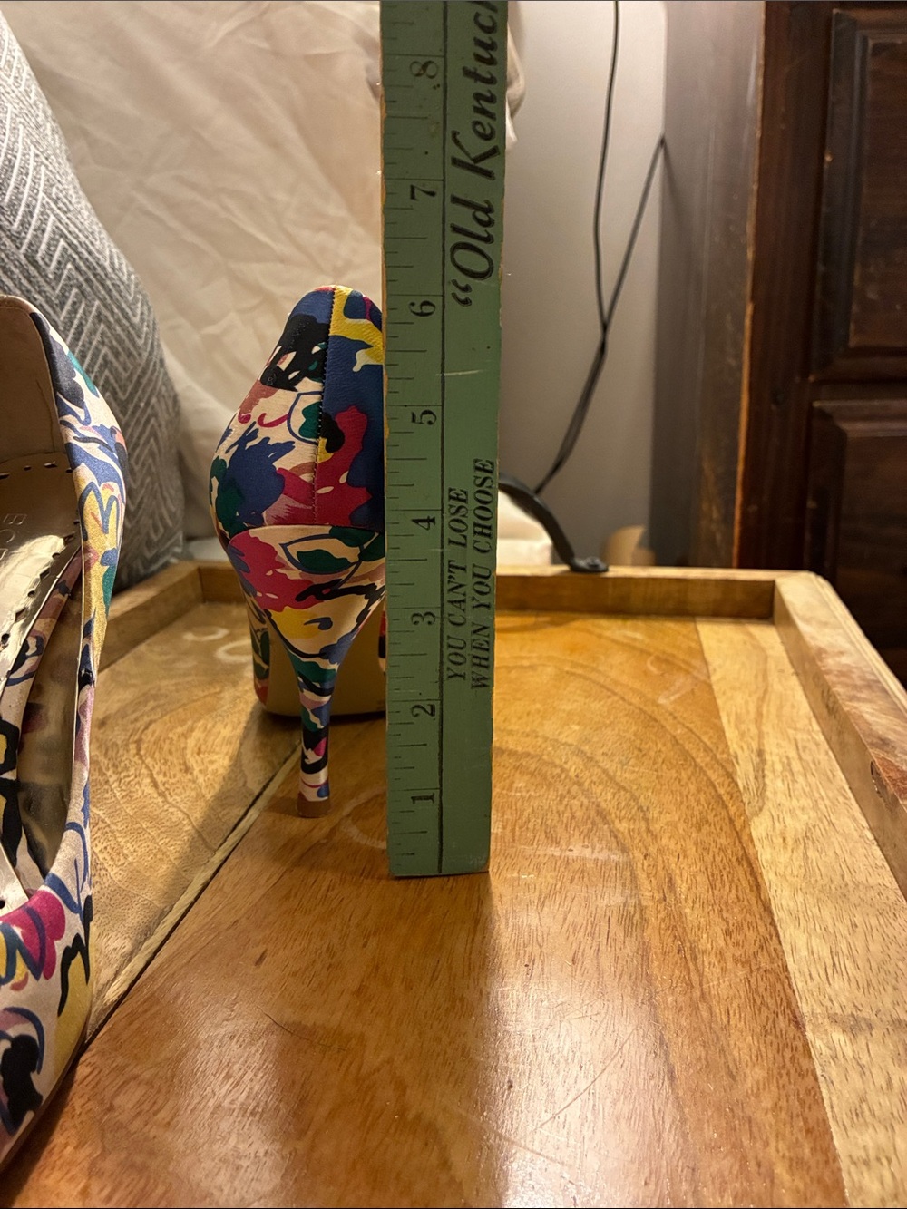 Last Chance BCBGirls Multicolor Floral Peep-Toe Heels - Picture 10 of 15
